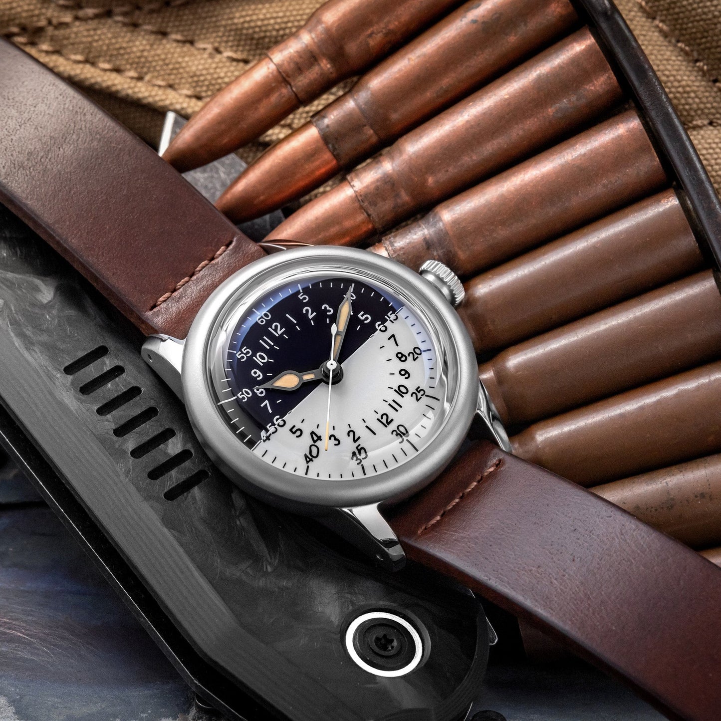 Double Domed Sapphire Military Sandblasting 36Mm Retro 200M Waterproof Men Automatic NH34 GMT Mechanical Watches Luminous Dial