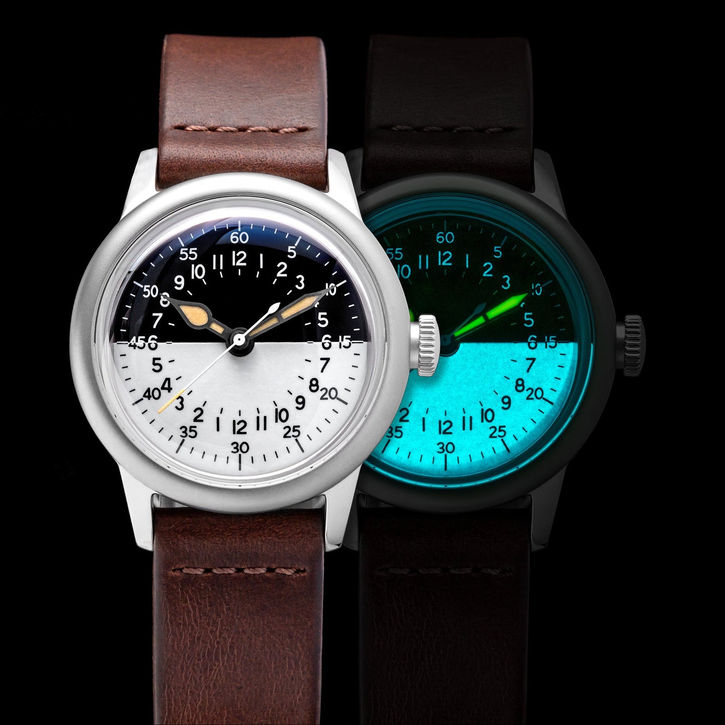 Double Domed Sapphire Military Sandblasting 36Mm Retro 200M Waterproof Men Automatic NH34 GMT Mechanical Watches Luminous Dial