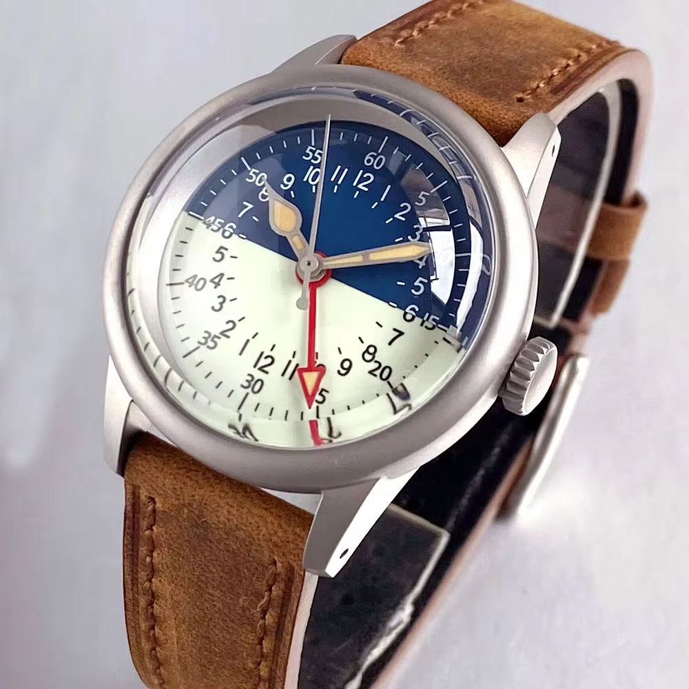 Double Domed Sapphire Military Sandblasting 36Mm Retro 200M Waterproof Men Automatic NH34 GMT Mechanical Watches Luminous Dial
