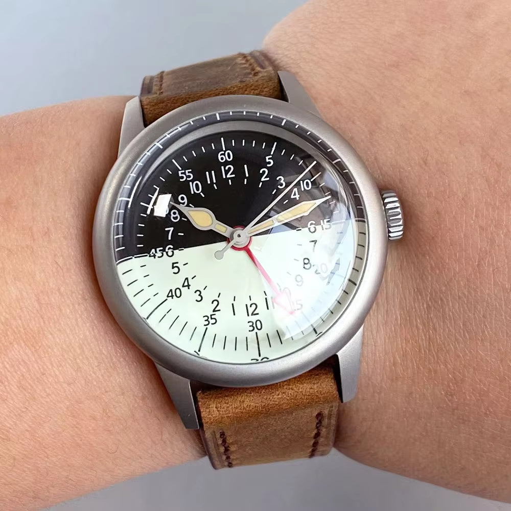 Double Domed Sapphire Military Sandblasting 36Mm Retro 200M Waterproof Men Automatic NH34 GMT Mechanical Watches Luminous Dial