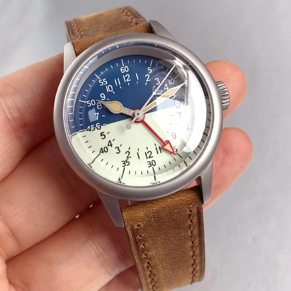 Double Domed Sapphire Military Sandblasting 36Mm Retro 200M Waterproof Men Automatic NH34 GMT Mechanical Watches Luminous Dial