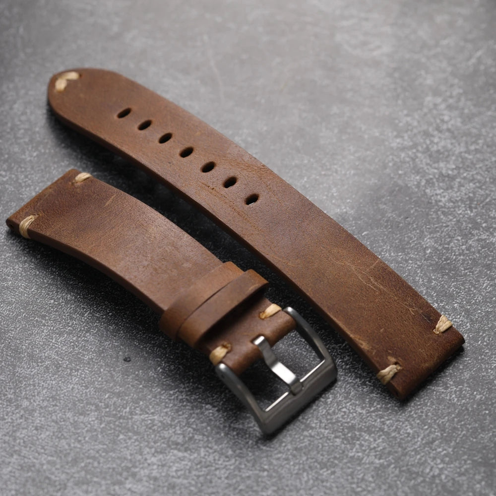 "The Staple" Handmade Cowhide Leather Strap