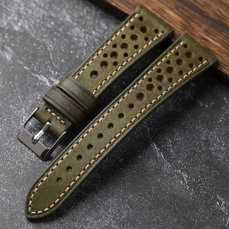 "The Monza" Handmade Cowhide Leather Watchband