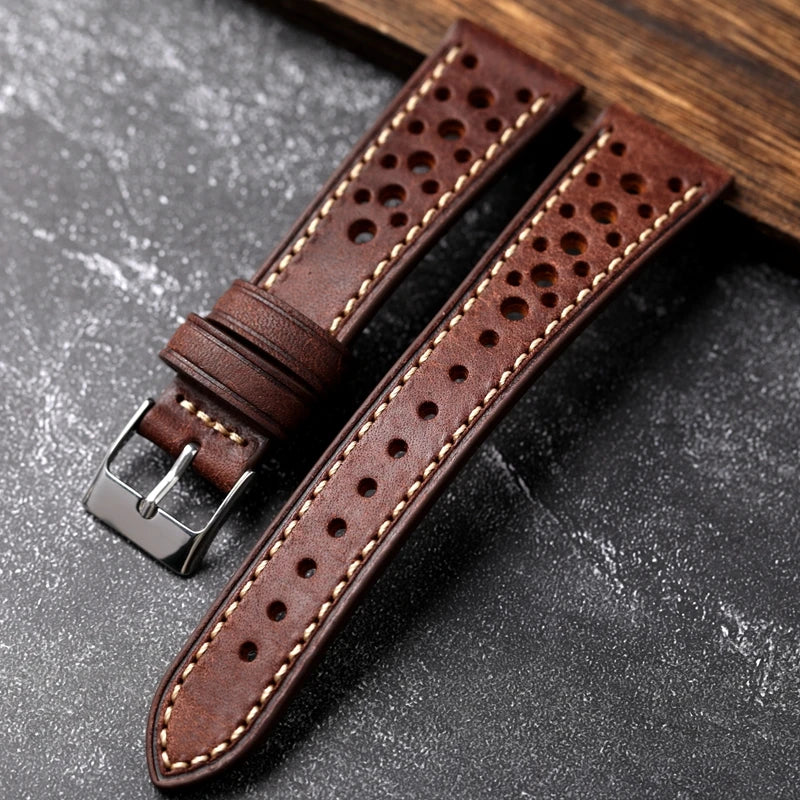 "The Monza" Handmade Cowhide Leather Watchband