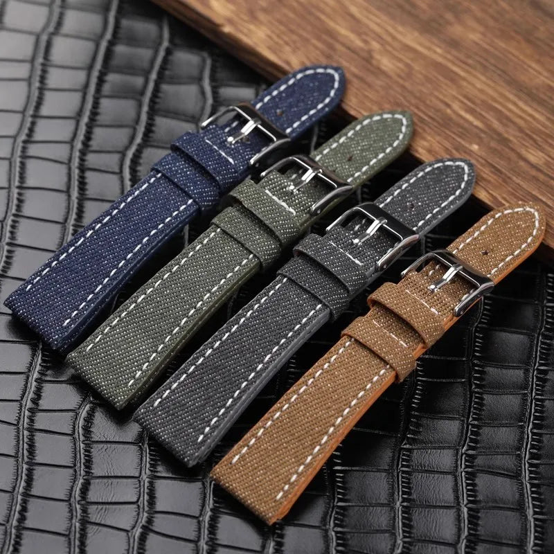 "The Drifter" Handmade Denim & Leather Strap