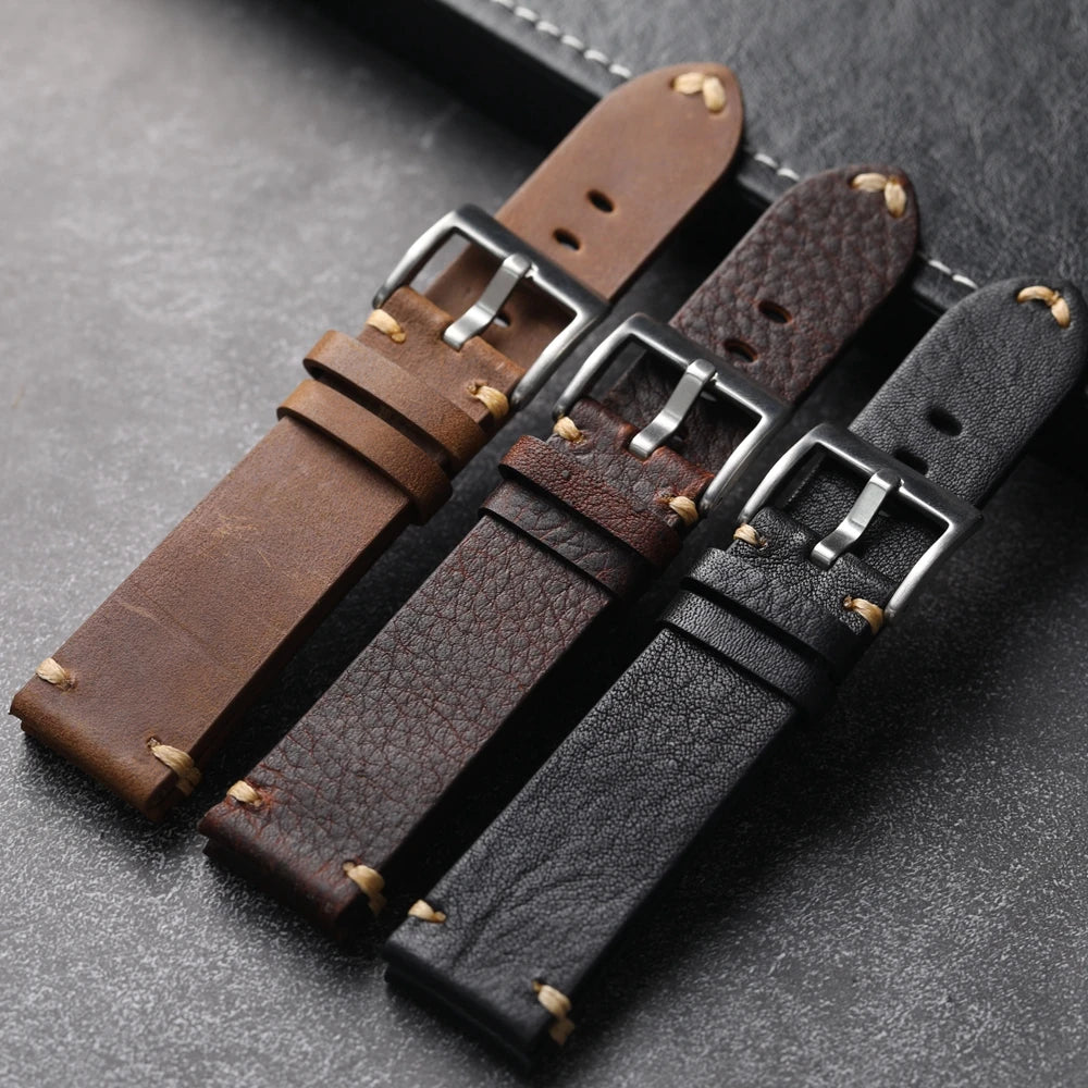 "The Staple" Handmade Cowhide Leather Strap