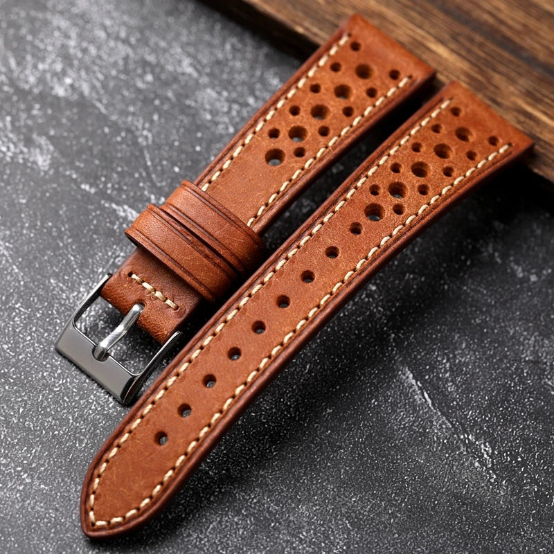 "The Monza" Handmade Cowhide Leather Watchband