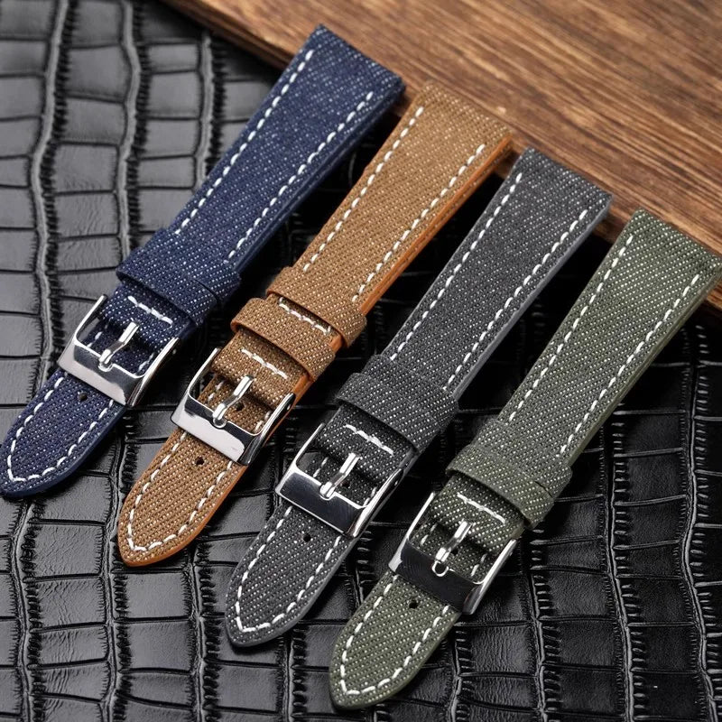 "The Drifter" Handmade Denim & Leather Strap
