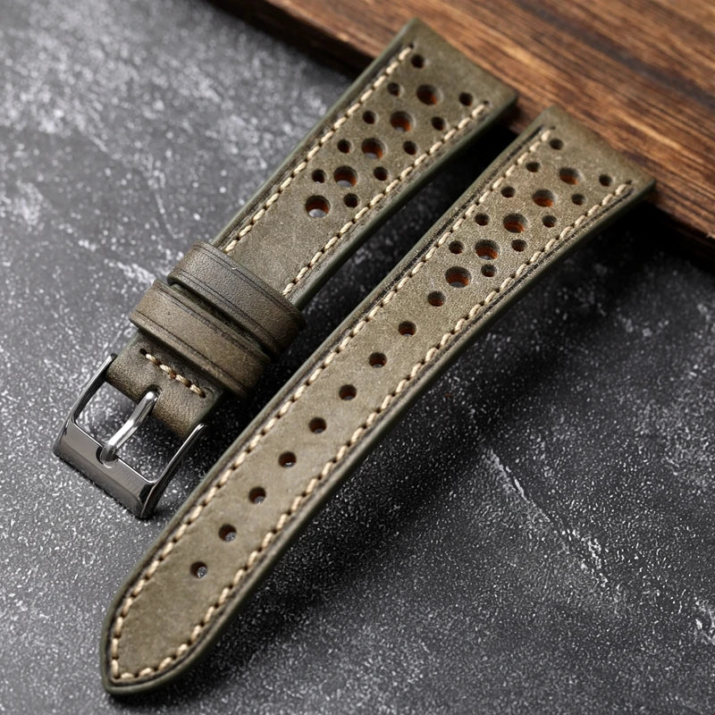 "The Monza" Handmade Cowhide Leather Watchband