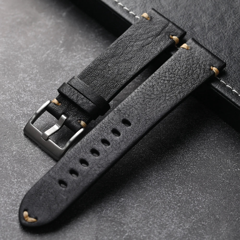 "The Staple" Handmade Cowhide Leather Strap