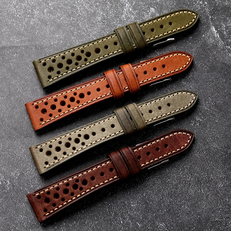 "The Monza" Handmade Cowhide Leather Watchband