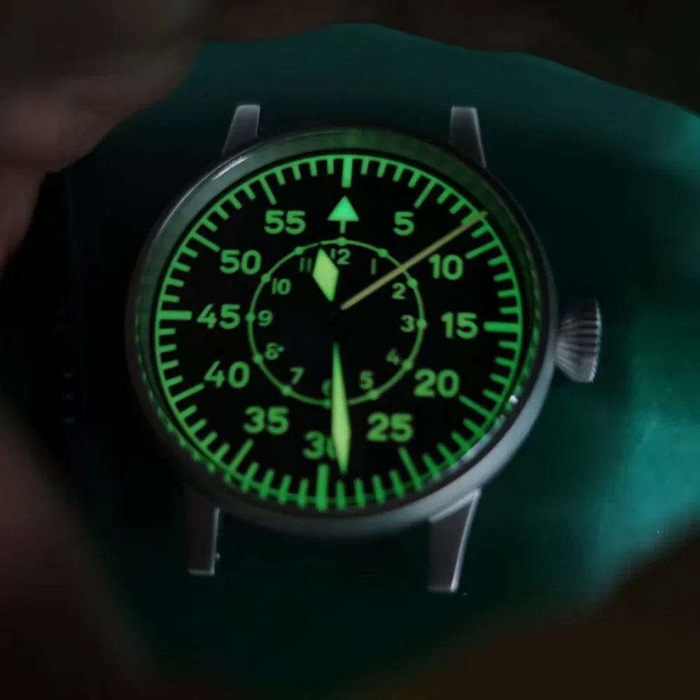 Hruodland F-013 Men's Mechanical Watch - 2025 Retro Design, Luminous Features, and 100M Waterproof Capability with Sapphire Glass