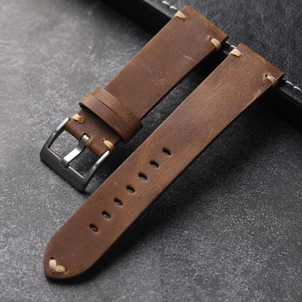 "The Staple" Handmade Cowhide Leather Strap