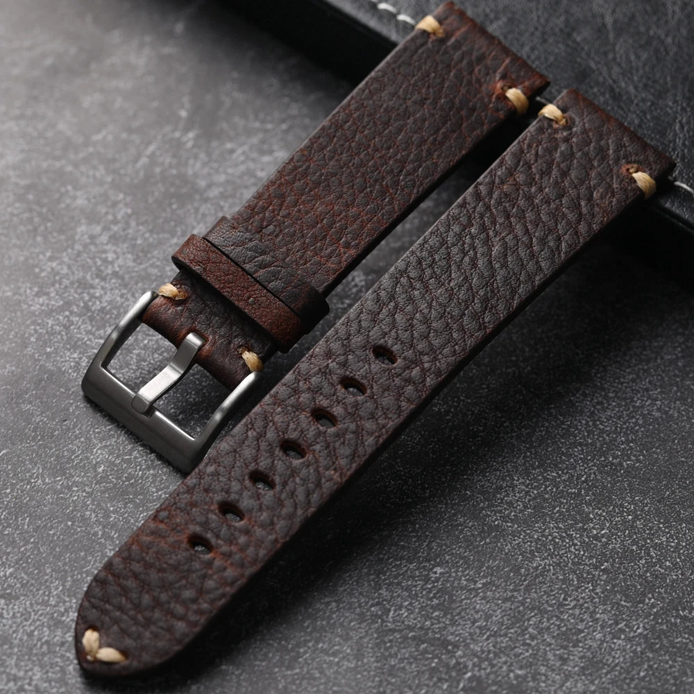 "The Staple" Handmade Cowhide Leather Strap