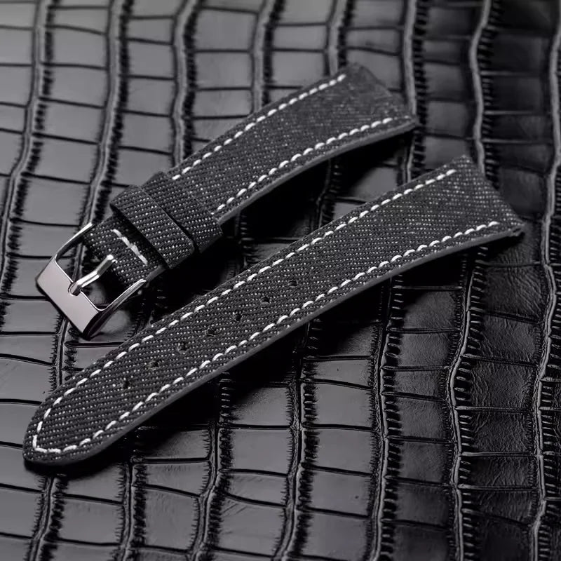 "The Drifter" Handmade Denim & Leather Strap