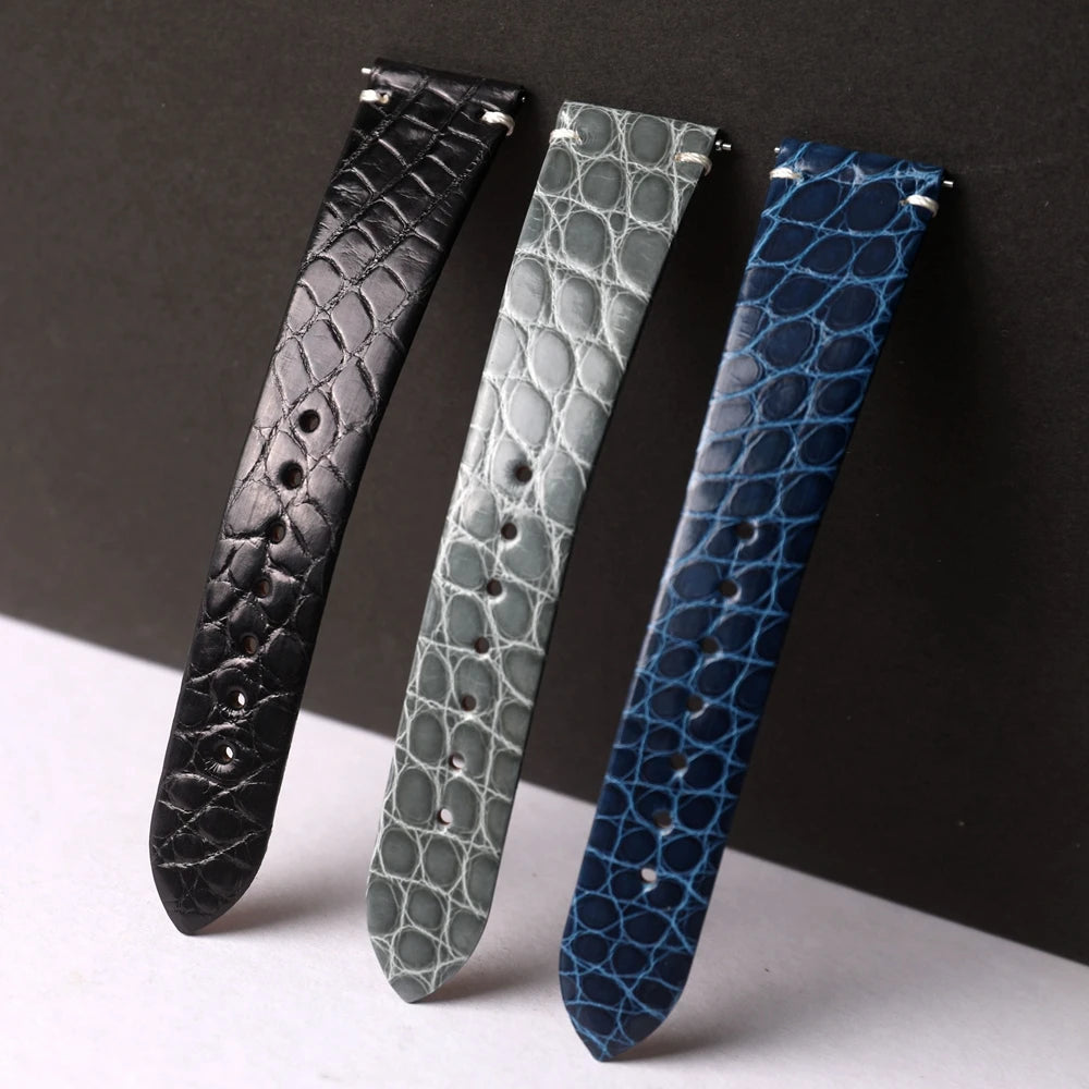 Ultra-Thin Soft Crocodile Leather Strap