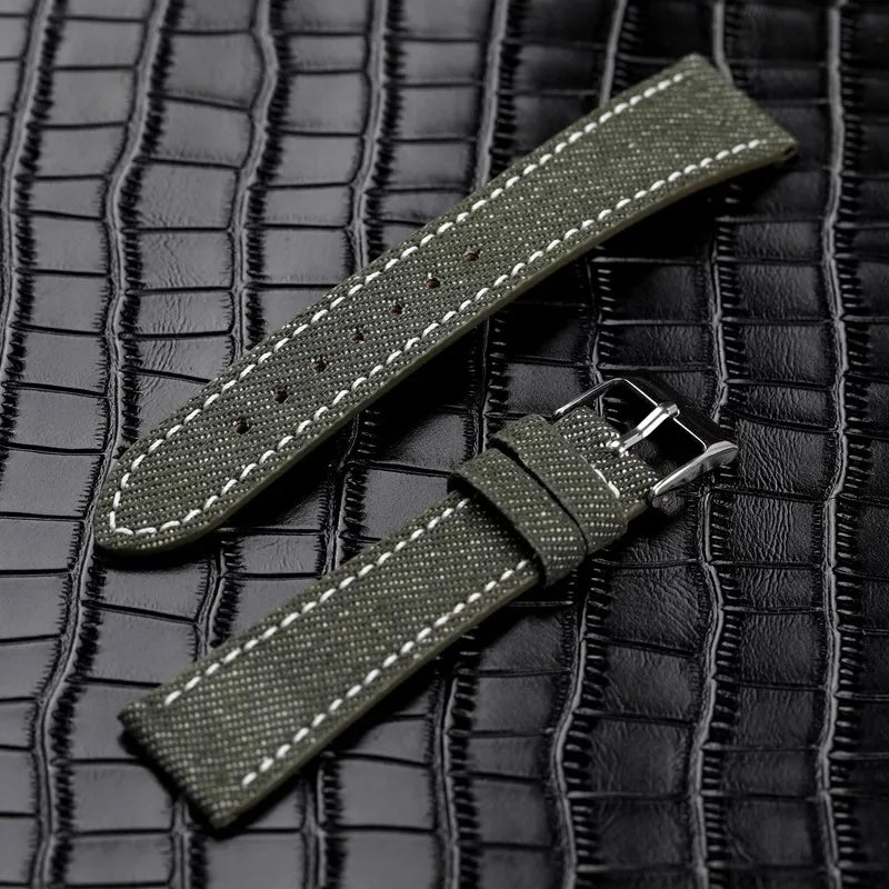 "The Drifter" Handmade Denim & Leather Strap