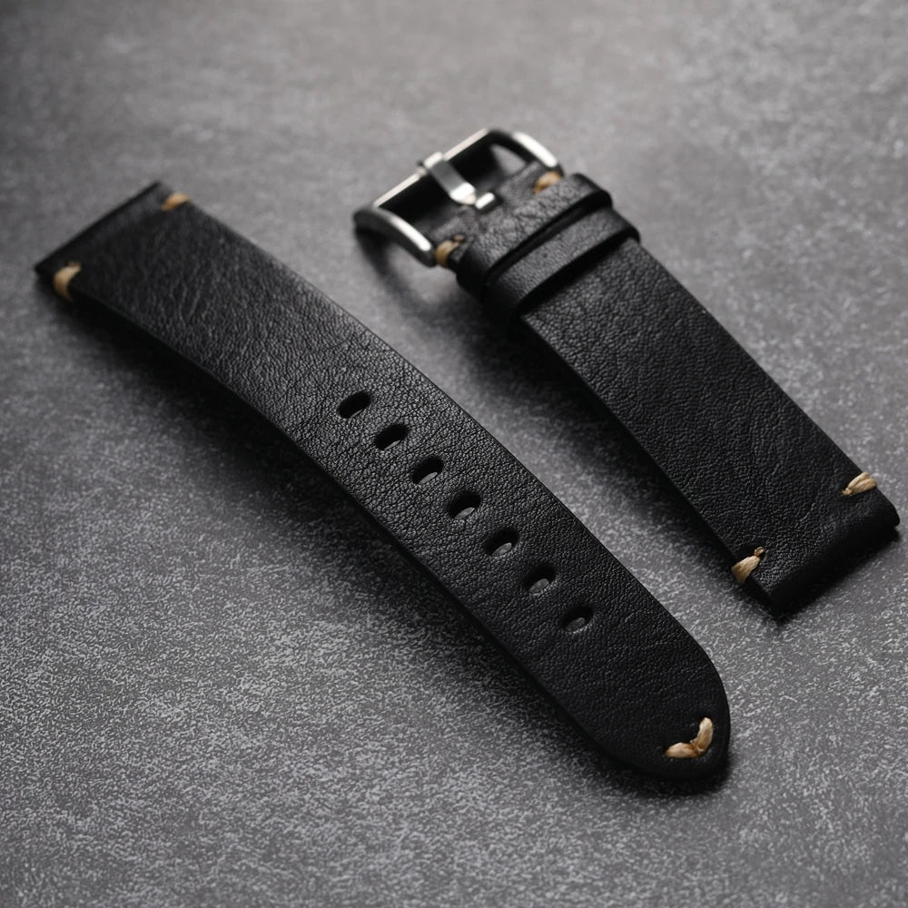 "The Staple" Handmade Cowhide Leather Strap