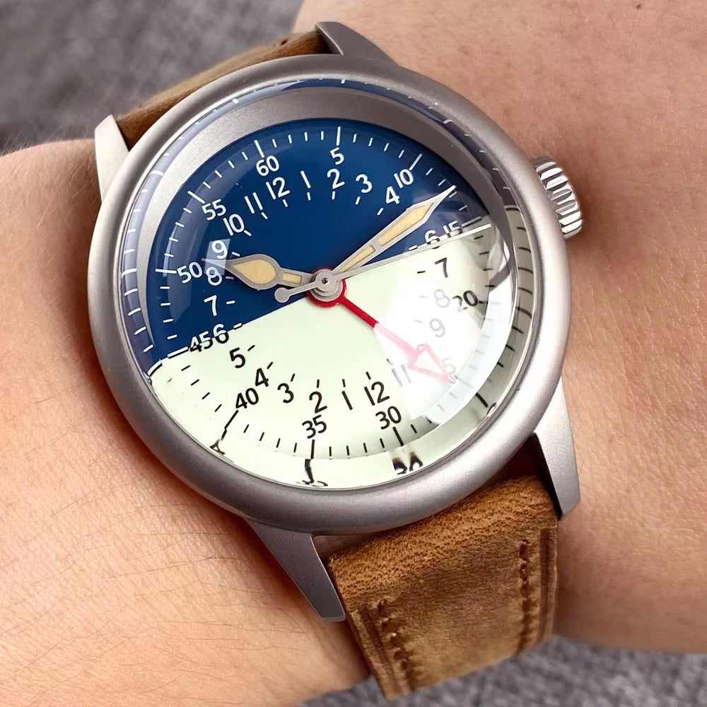 Double Domed Sapphire Military Sandblasting 36Mm Retro 200M Waterproof Men Automatic NH34 GMT Mechanical Watches Luminous Dial