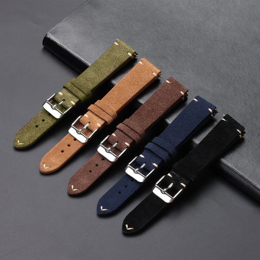 Quick Release Soft Suede Watch Strap for Seiko 18/20/22Mm for Huawei Watch Gt3/Gt4 Bracelet 14/16Mm Women Men Calfskin Wristband