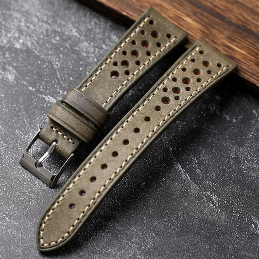 "The Monza" Handmade Cowhide Leather Watchband
